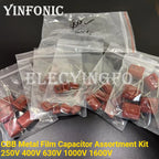 CBB Metal Film Capacitor Assortment Kit 250V 400V 630V 1000V 1600V Metallized Polypropylene Film Capacitors Kits