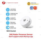 Zigbee Smart Human Presence Sensor MmWave Radar Motion Detector Luminance Temperature Humidity For Zigbee2mqtt Smart Life TUYA