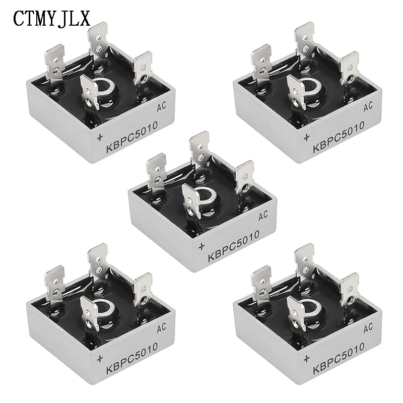 5pcs KBPC5010 Diode Bridge Rectifiers Diodes 50A 1000V KBPC 5010 Power Rectifier Diode DIY Electronic Components Kit