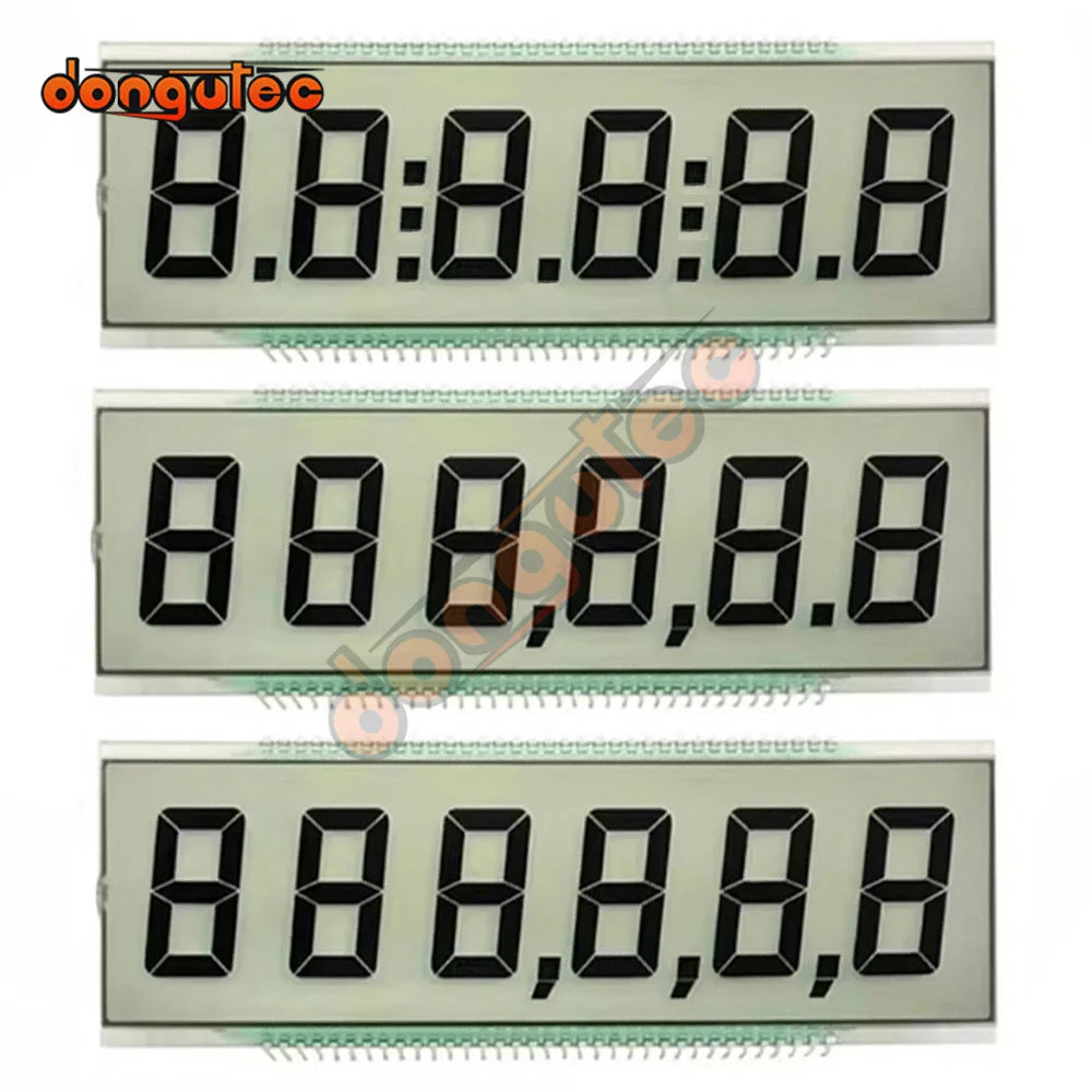 70PIN Gaso line Panel Board 7 Digit Glass Segment LCD Gilbarco Display 6 Digits LCD Screen for Tatsuno Fuel Dispenser Pump