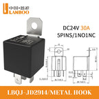 LANBOO High Current Car/Auto Relay 12V 24V 30A with 4PIN/5PIN Applications include lighting control and horn control.