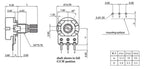 WH148 Single Joint Amplifier Potentiometer  10K 20k 50k 100k 500k..... L: 15MM