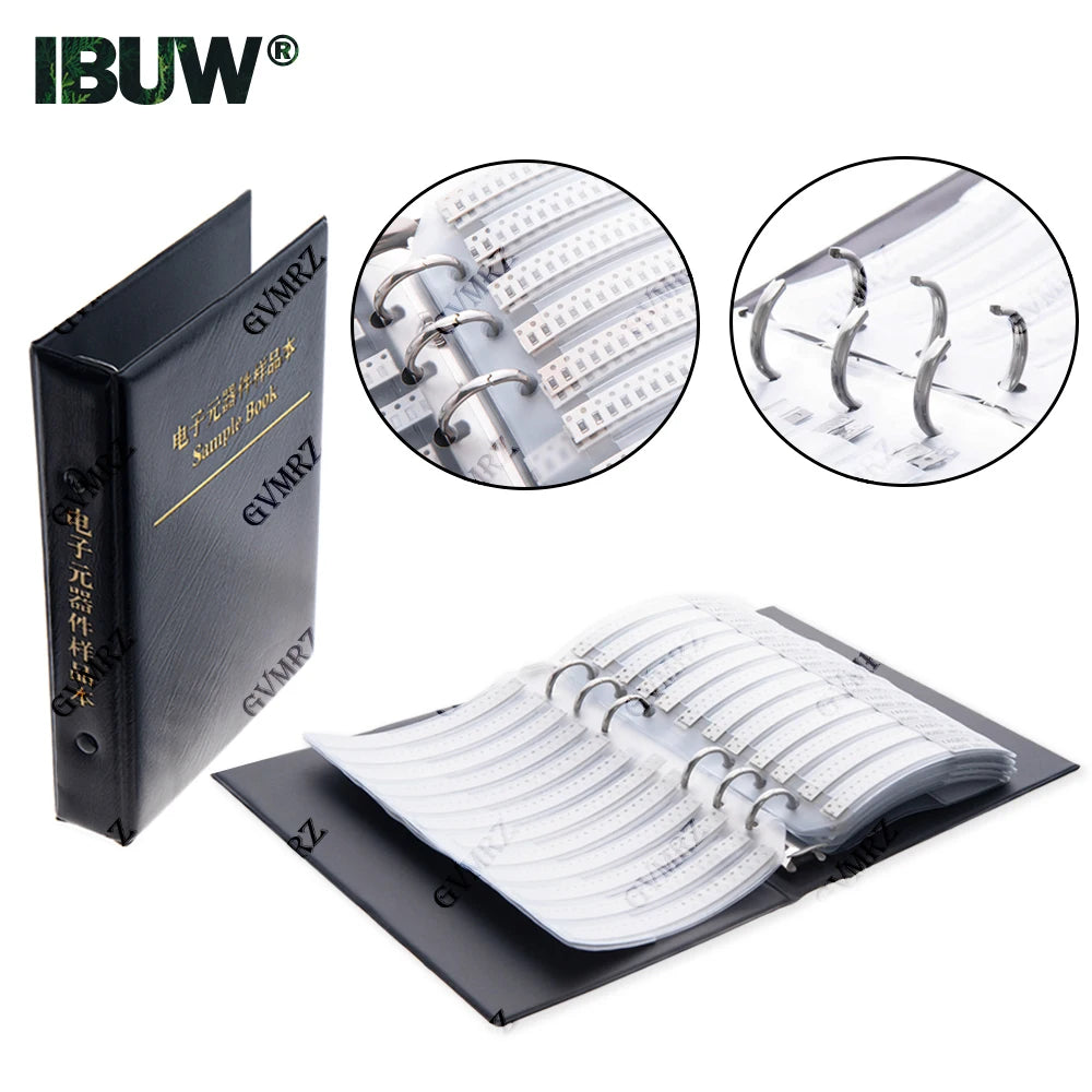 0201 0402 0603 0805 1206 5% Resistor Kit Smd Book  Chip Resistor Assortment Kit FR-07 SMT 170 Values 0R-10M Smd Sample Book