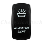 Marine 12V 24V White Led On Off Rocker Switch 5Pin SPST Momentary Switch DPDT ON OFF ON 3-Way for Car Boat Carling 4X4 Narva