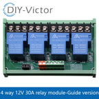 1/2/4 channel relay module 30A with optocoupler isolation 5V 12V 24V supports high and low Triger trigger DC30V/30A AC250V/10A