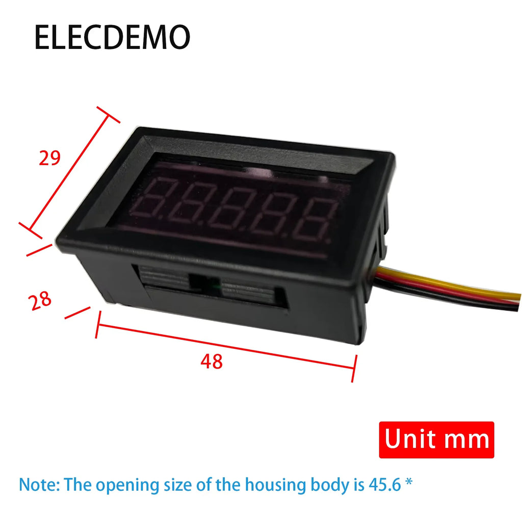 5-Digit High Precision DC Digital Voltmeter Panel Meter Head, 0-99.999V (100V), RS485 Modbus RTU Online, LED Display DIY Module