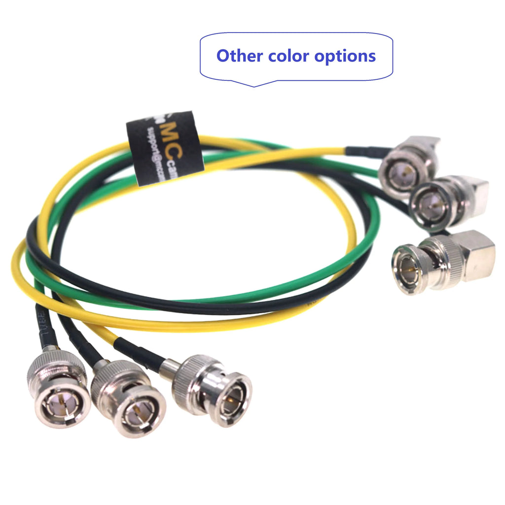 Coaxial BNC To BNC Cable Yellow Green Black 75ohm HD SDI Video Cable Male HD SDI Extension Cable for Monitor Camera SDI