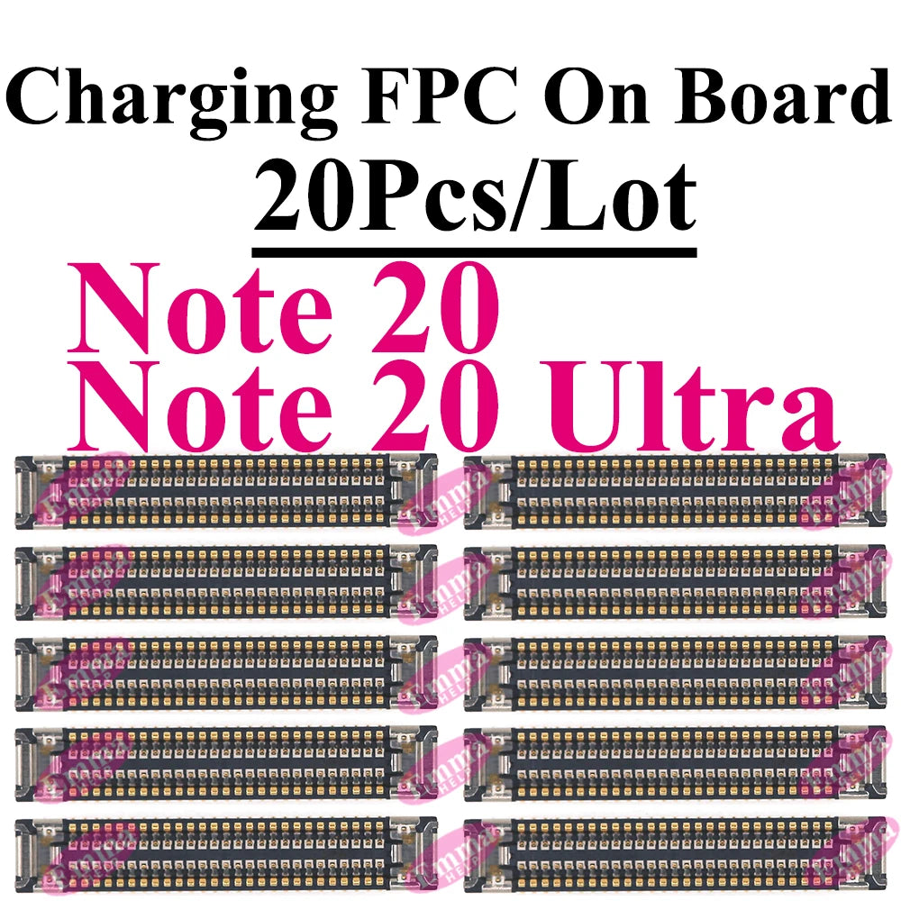 20Pcs Original Charging FPC Connector On Board For Samsung S25 S24 S23 S22 S21 S20 S10 Plus Ultra Note 20 10 Lite Mainboard Port