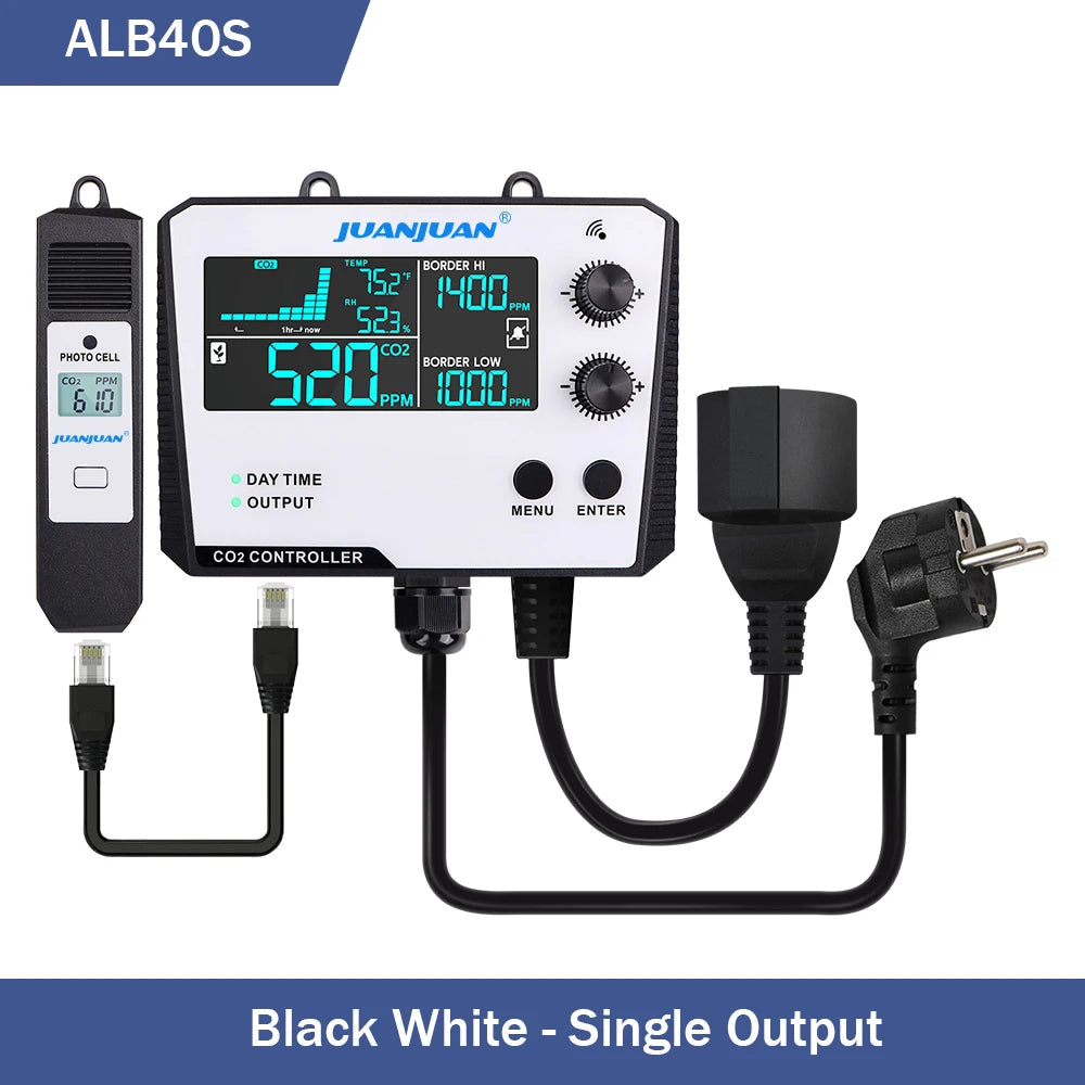 CO2 Monitor Controller LCD Digital Carbon Dioxide Controller CO2 Concentration Tester NDIR Sensor CO2 Detector for Greenhouse