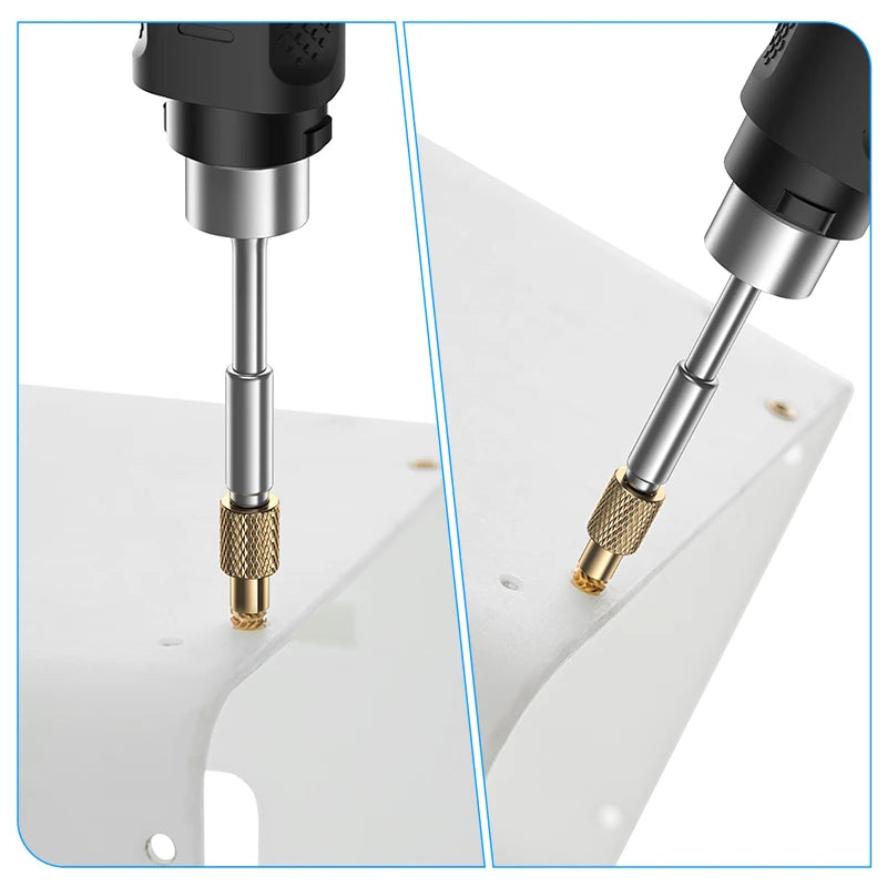 FNIRSI HS-02A Electric Soldering Iron Set with Heat Insert Nut Kit M2-M8, C245 Compatible Tips for 3D Printer and DIY Repair Job