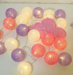 20LED Cotton Balls String Lights Waterproof Fairy Garland Lamp Outdoor Garden Patio Wedding Christmas Home Decoration Soft Warm