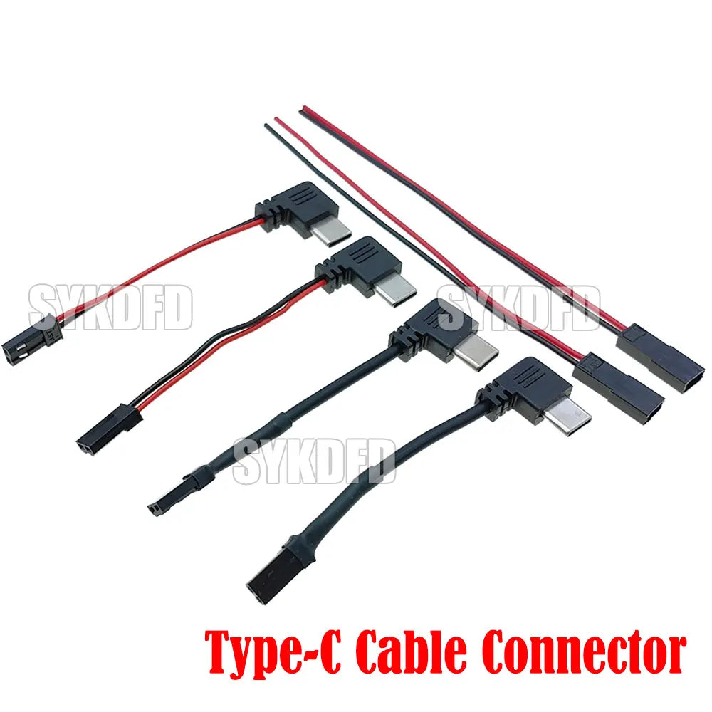 Motorcycle Interface USB-Micro Type C 90 Degree Male+JST Plug USB To JST/SYP Terminal Interface Cable Connector