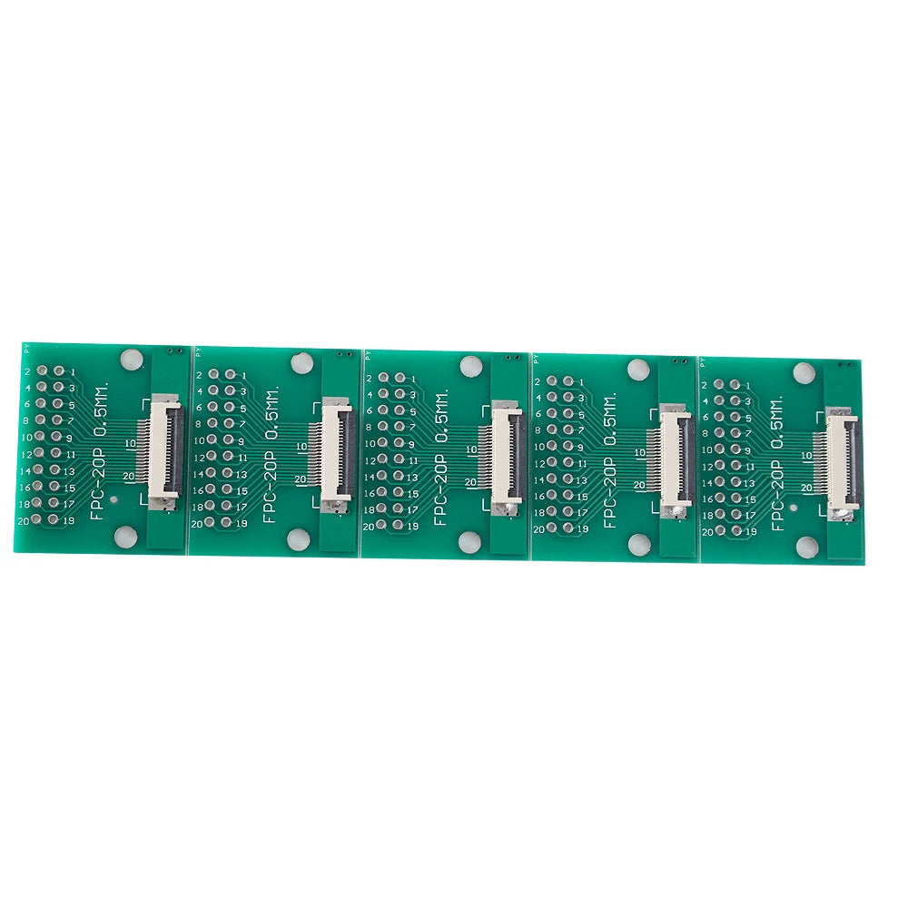 5PCS FPC FFC Flexible Flat Cable Welded Board Adapter PCB Board 0.5mm Pitch Connector SMT To 2.54mm Hole 6P/8P/10P/12P/20P
