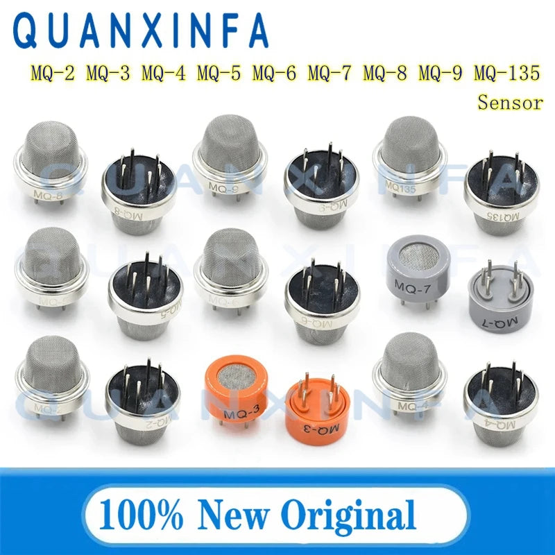 2PCS MQ-2 MQ-3 MQ-4 MQ-5 MQ-6 MQ-7 MQ-8 MQ-9 MQ-135 Sensor Detects Smoke methane liquid gas sensor module Arduino