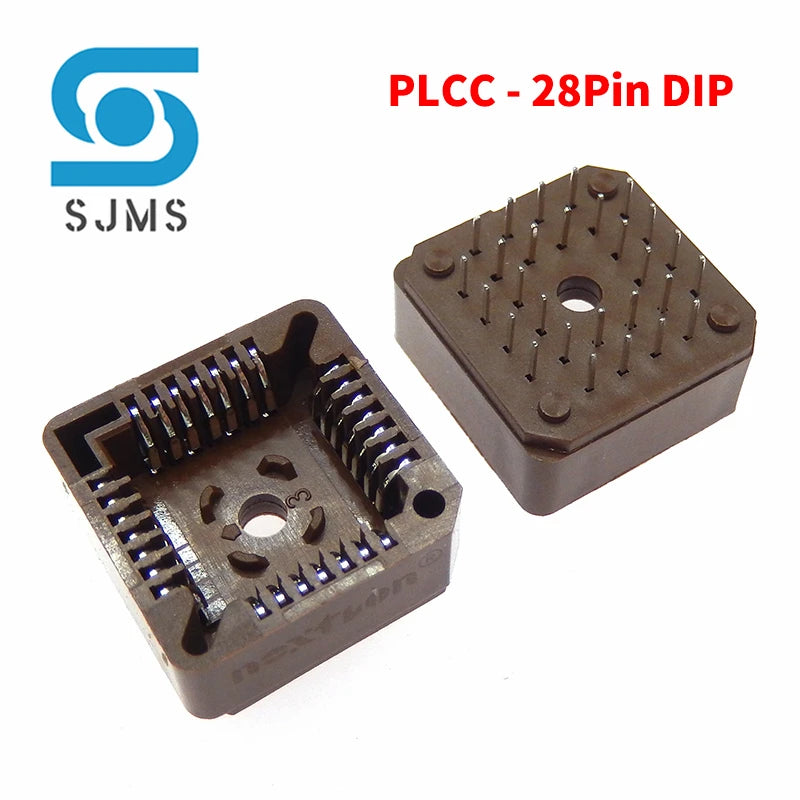 5Pcs PLCC IC Socket PLCC20 PLCC28 PLCC32 PLCC44 PLCC52 PLCC68 PLCC84 SMD DIP PLCC Socket Adapter In Stock 20 28 32 44 68 84 Pin