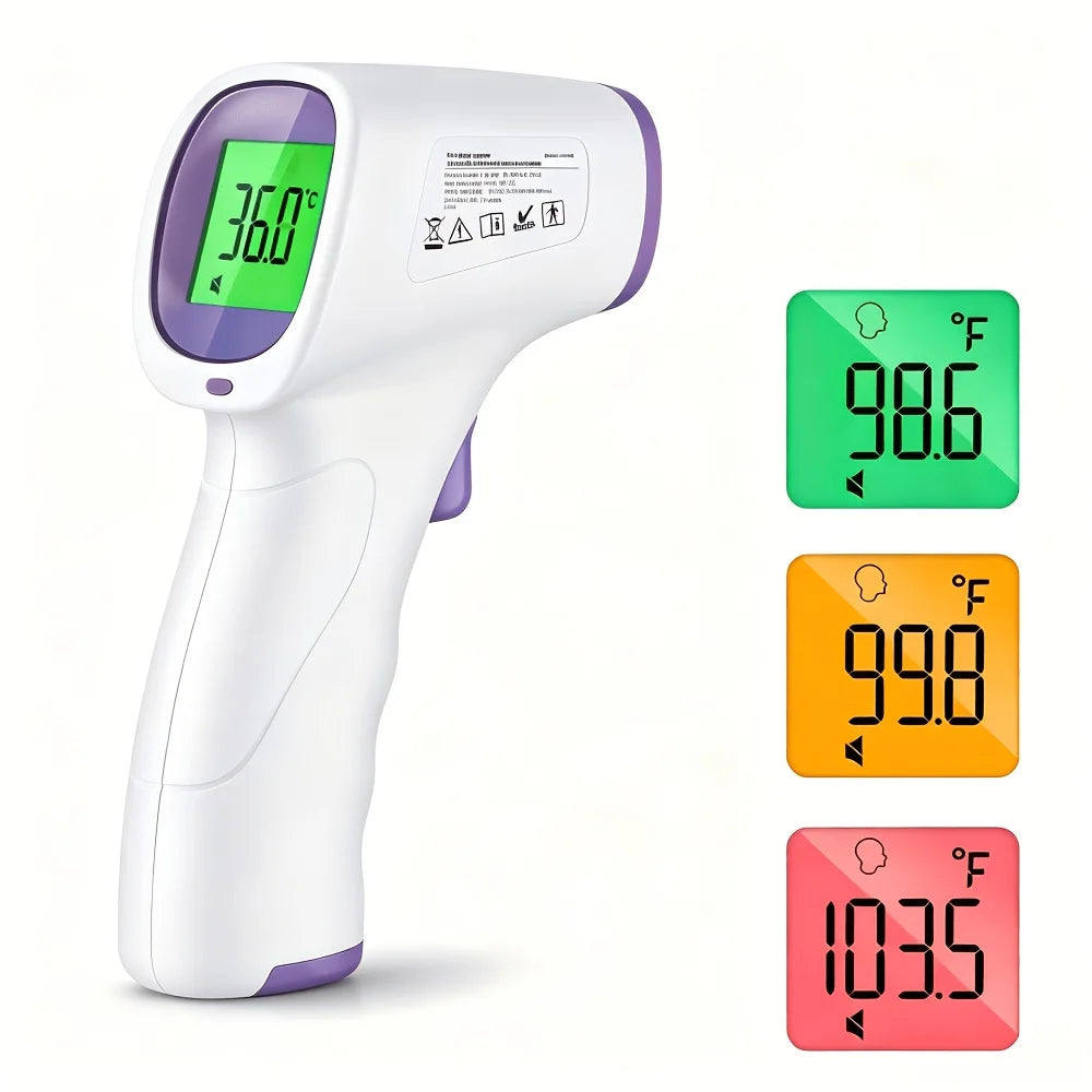 Non-Contact Forehead Thermometer For Adults And Kids, Digital Thermometer With Fever Alarm, 3 Backlit, Fast Accurate Results, Easy For All Ages, Home Essentials