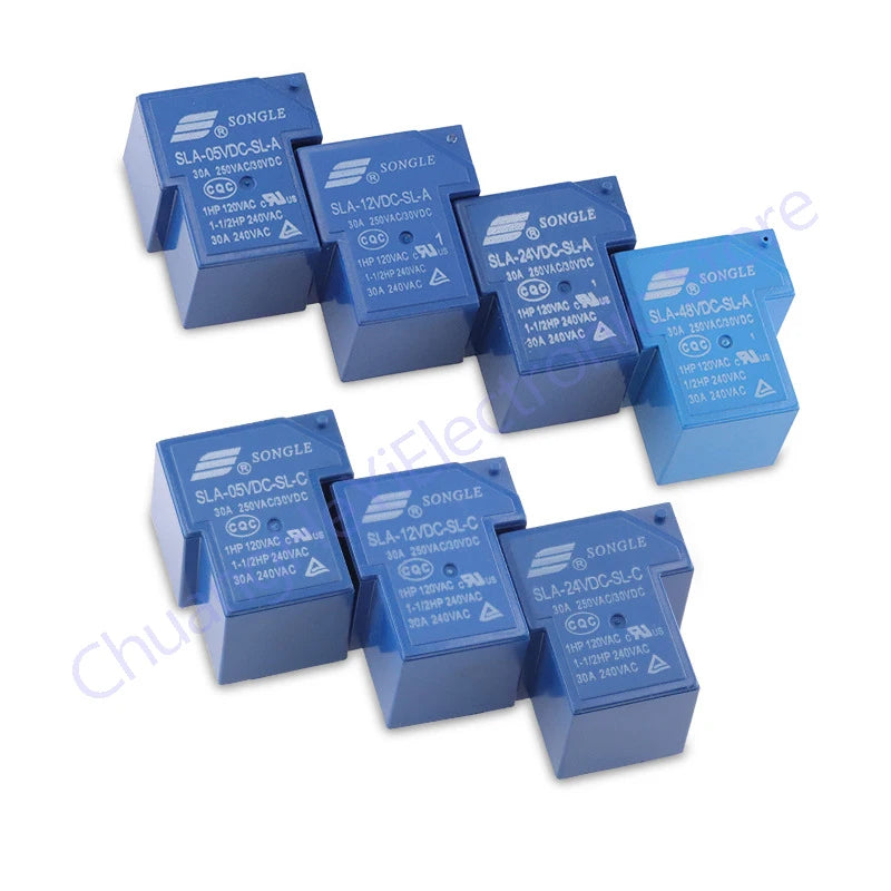 10/50Pcs/Lot T90 Songle relay SLA-05 09 12V 24VDC 48VC-SL-A-C 4/5/6 Pin 30A 250VAC/30VDC