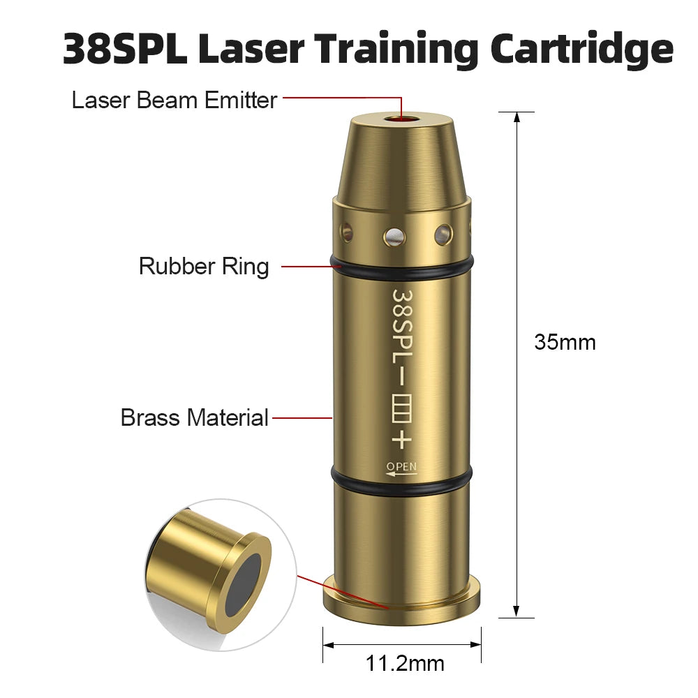 9mm/12GA/38SPL/223Rem/45ACP/357SIG/380ACP/Cal. 6.5mm/Cal44mag Dry Fire Laser Trainer - Hunting Accessories, Training Shooting