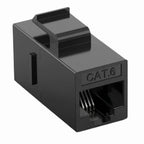 Acoplador Keystone RJ45 Cat6 Cat5e, conector Keystone Cat6 Cat5e hembra a hembra, inserto de acoplador Keystone UTP, negro