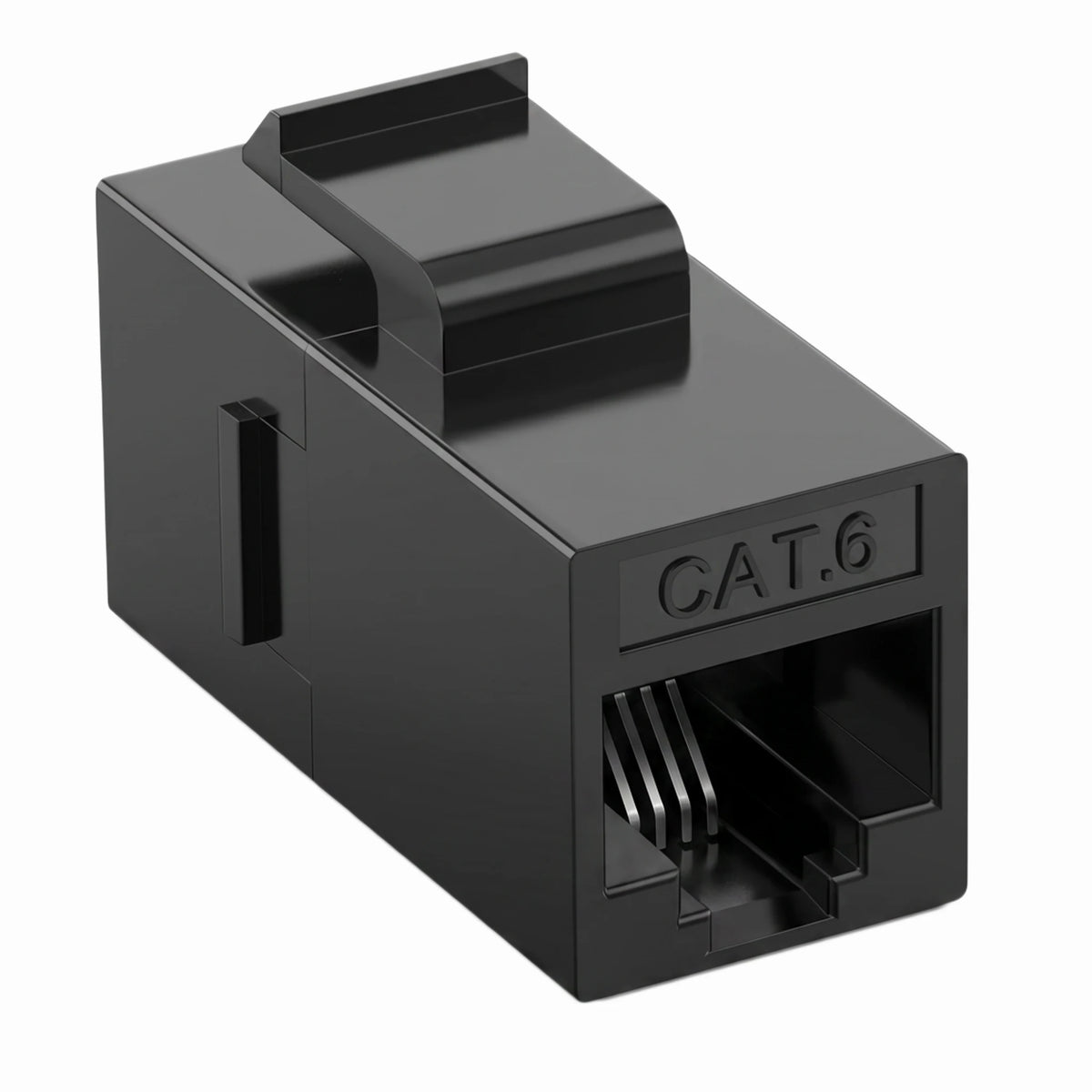 Acoplador Keystone RJ45 Cat6 Cat5e, conector Keystone Cat6 Cat5e hembra a hembra, inserto de acoplador Keystone UTP, negro