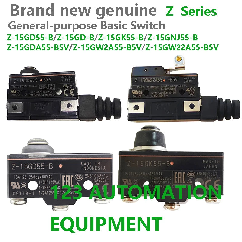 Authentic New Omron Z-15GD55 15GD 15GK55 15GNJ55-B  Z-15GDA55 15GW2A55 15GW22A55-B5V General-Purpose Basic Switch Sensor