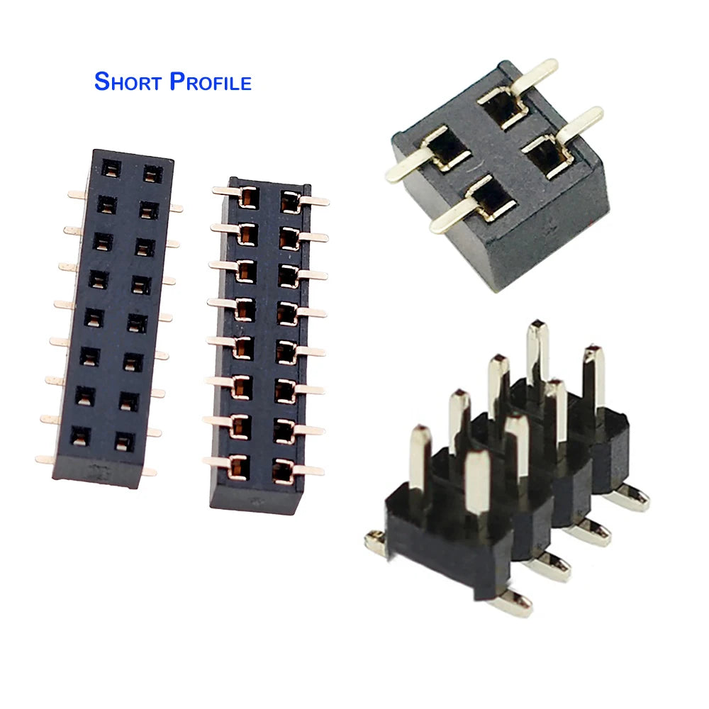 20pcs 2.54mm PH3.5 2x3P/5P/10P-40P Double Row Short Low Profile SMD Surface Mount Male Female PCB Pin Header Socket Connector