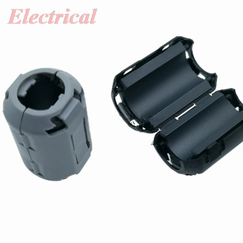 5MM 6.5MM 8MM 10MM 13MM 15MM Inner Bore EMI Filter Ferrite Bead Clip Cable Wire Noise Cancel Ferrite Ring Black/Grey
