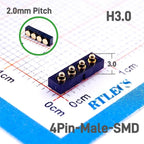 Spring-Loaded Pogo Pin Connector 2.0 mm Pitch 2 3 4 5 6 Pins Through Holes PCB SMD Height 3 4 4.5 7 mm Modular Contact Strip