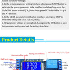 6-30V Micro USB Digital LCD Display Time Delay Relay Module Control Timer Switch Trigger Cycle Module XY-LJ02