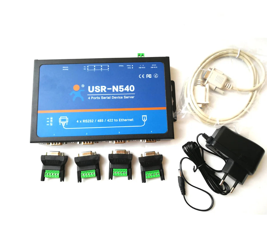 USR-N540 4 Ports RS232 RS485 RS422 to Ethernet RJ45 Modbus RTU Gateway Serial Device Servers with SSL/TSL MQTT