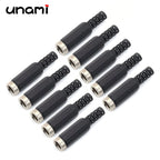 10Pcs DC Power Jack Socket Female Connector 5.5x2.1mm 3.5x1.3mm DC005 DC022 DC099 DC Plug Socket Nut Panel Mount Adapter