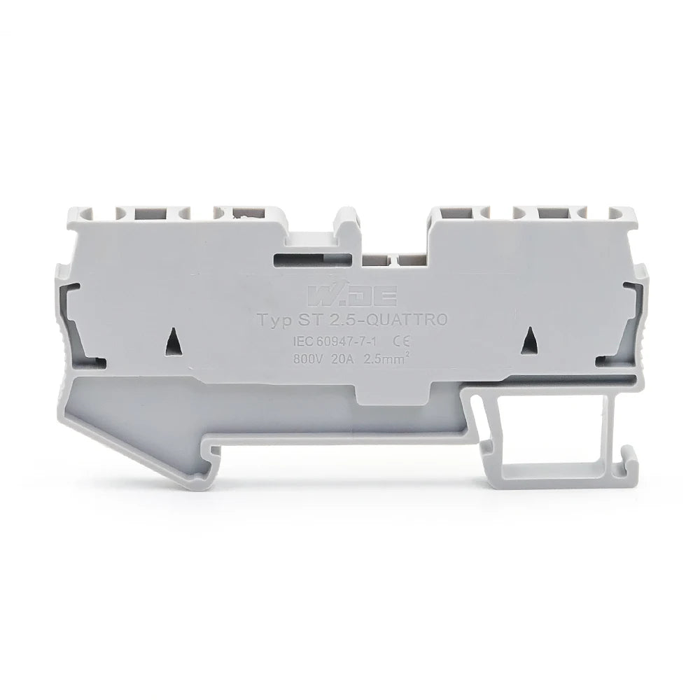 50Pcs ST 2.5-QUATTRO 4-Wire Terminal Block 2.5mm DIN Rail Compact Reliable Wiring Connections