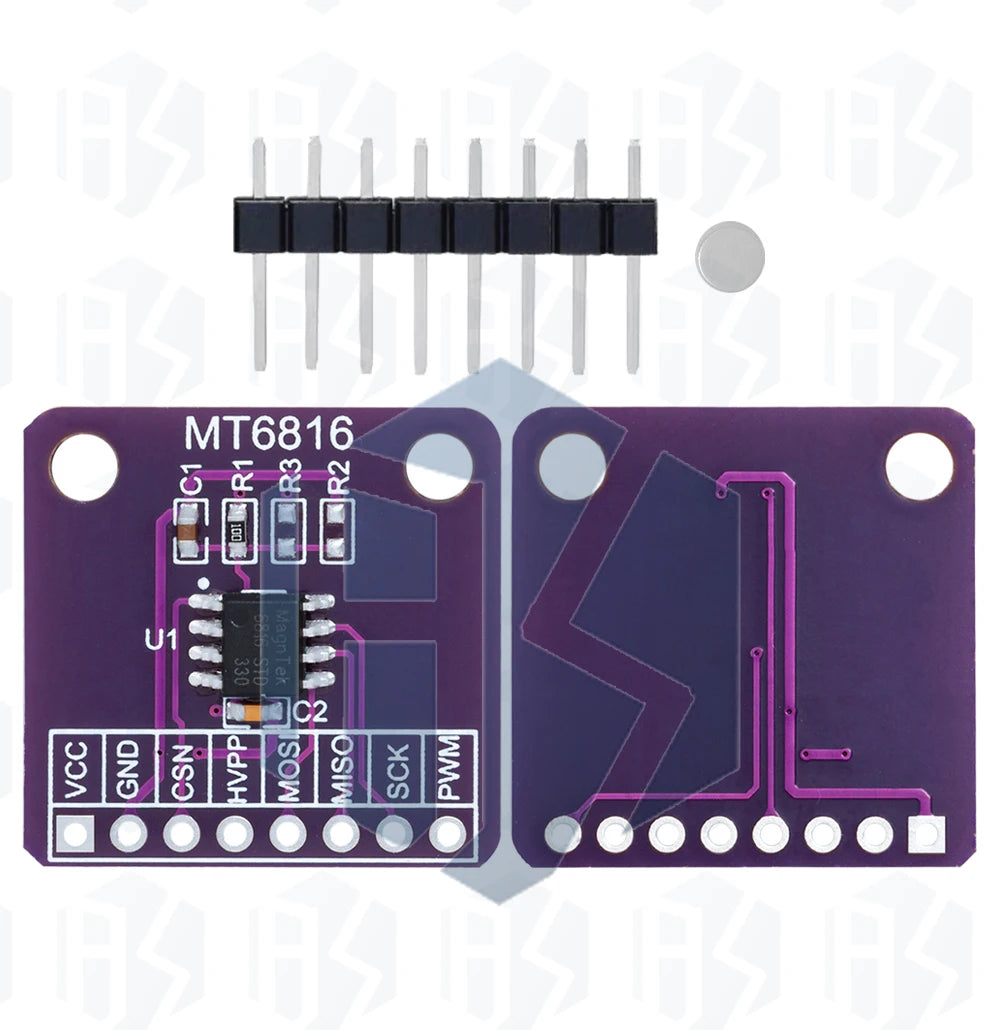 MT6816 High-Speed and High-Precision Magnetic Encoder Magnetic Induction Angle Measurement Sensor Module