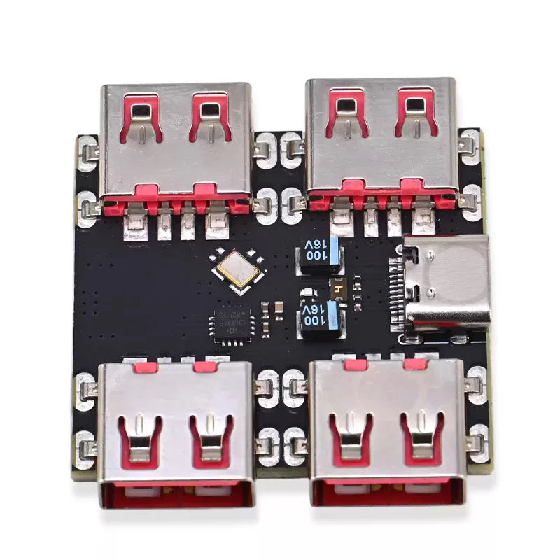 1~50Pcs XL334P4 Type C USB 2.0 4 Port Hub Expansion Module 1 To 4 USB Splitter Mini PCB Board High Speed USB Expansion Hub