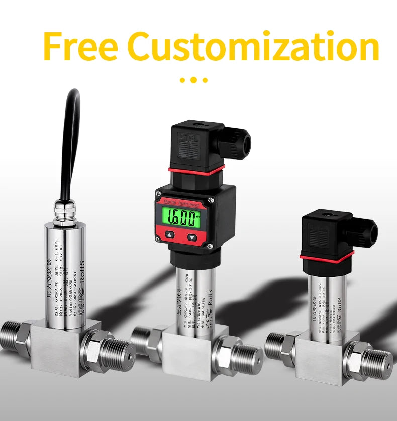 M20*1.5 Differential Pressure Sensor 2.5Mpa//1.6Mpa/1Mpa/0.16Mpa Wind Air Differential Pressure Transmitter 4-20mA 0-10V RS485