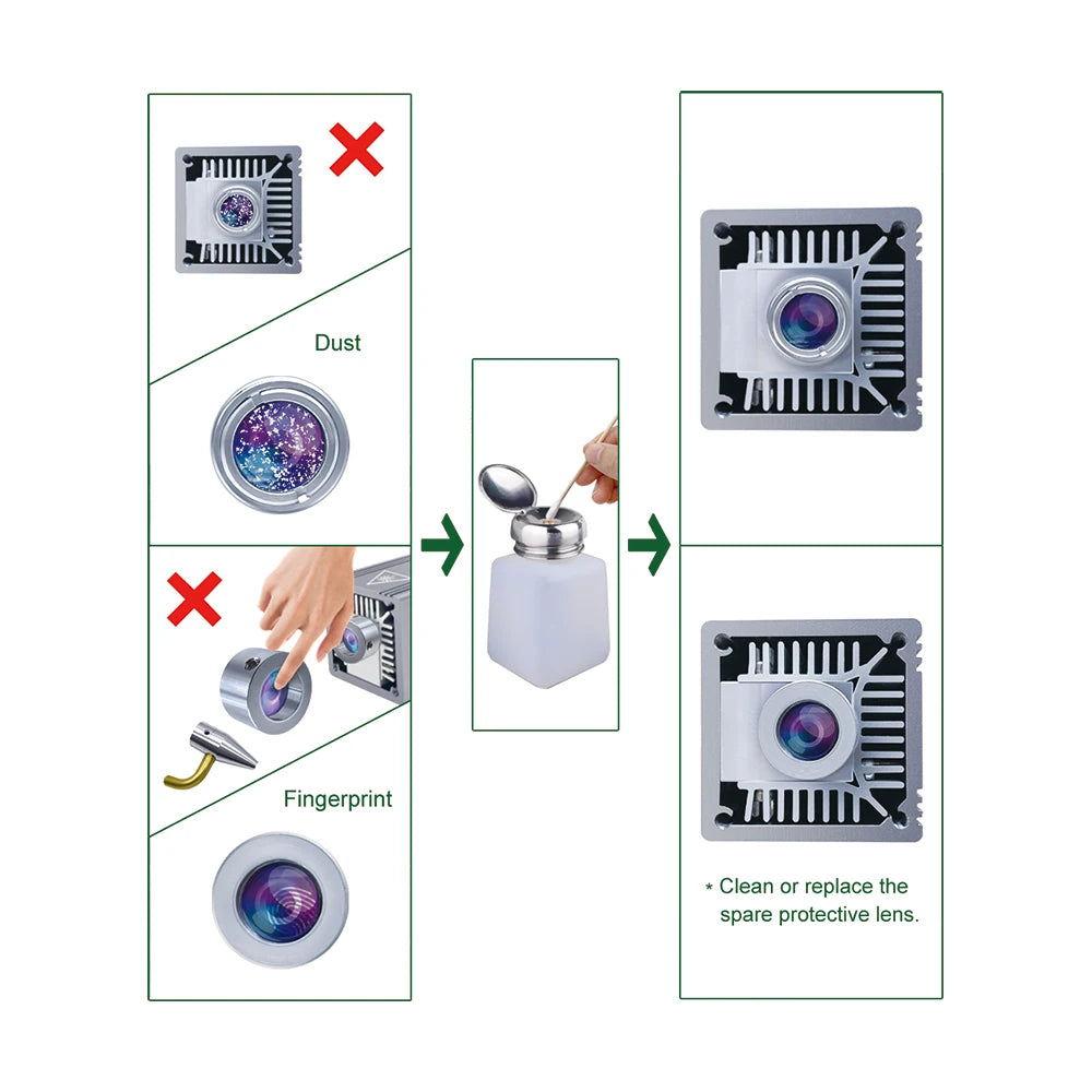 LASER TREE 10W 5W 4W Laser Module, 450nm TTL Blue Light Laser Head for Laser Engraving Wood DIY Creation Tool