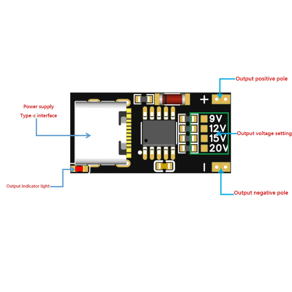 1/2PCS PD/QC/AFC Type-C Decoy Board USB Boost Module PPS/QC4 + FCP AFC Type-C Trigger Polling Detector Power Fast Charging