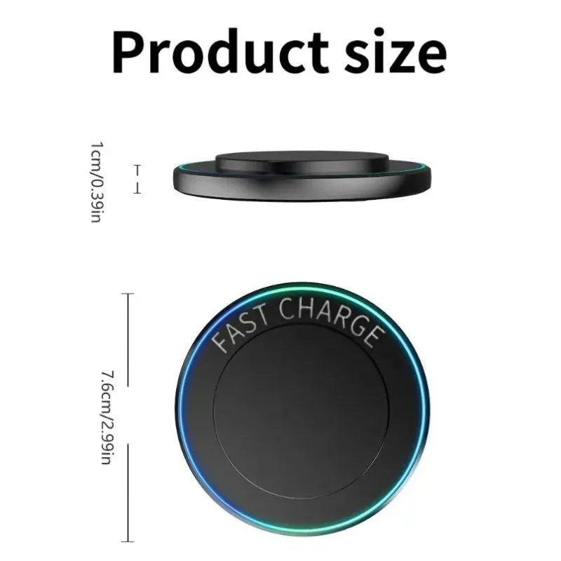 Portable Mini Desktop Wireless Charger Stand Pad For iPhone 17 16 15 14 13 12 Pro Max Samsung S25 Xiaomi Fast Charging Station