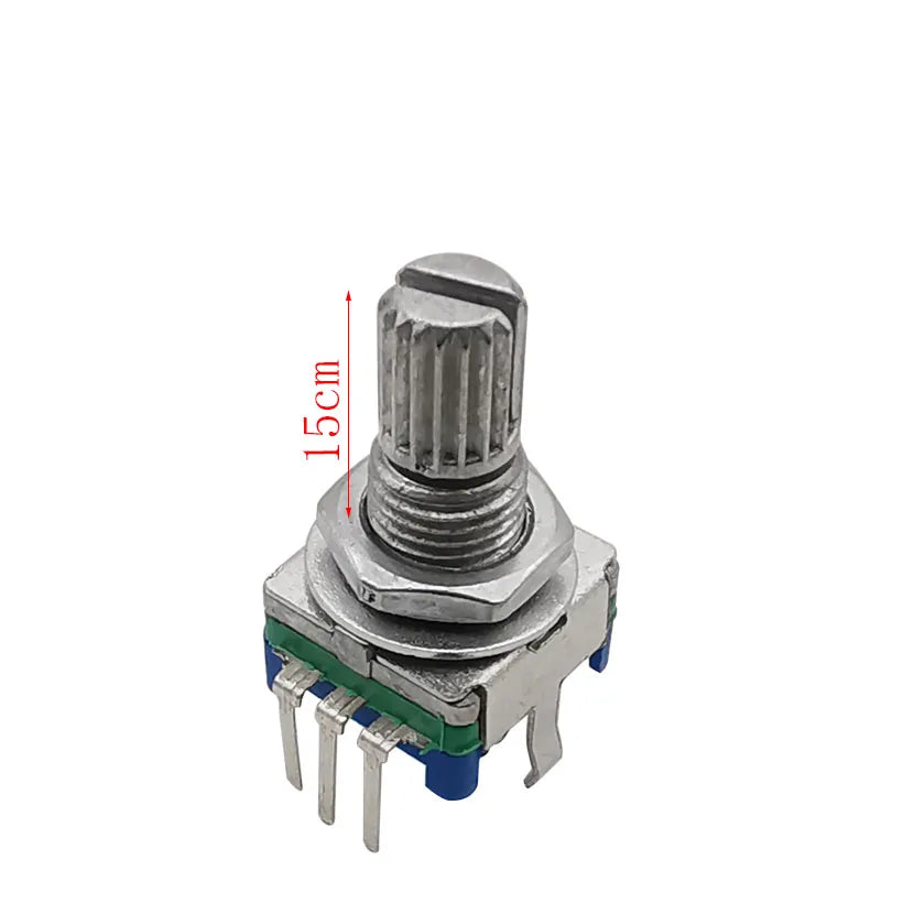 5Pcs 360 Degree Rotary Encoder EC11 Knob 20 Position 5 Pin Button Handle Length 15/20mm With A Built In Push Button Switch