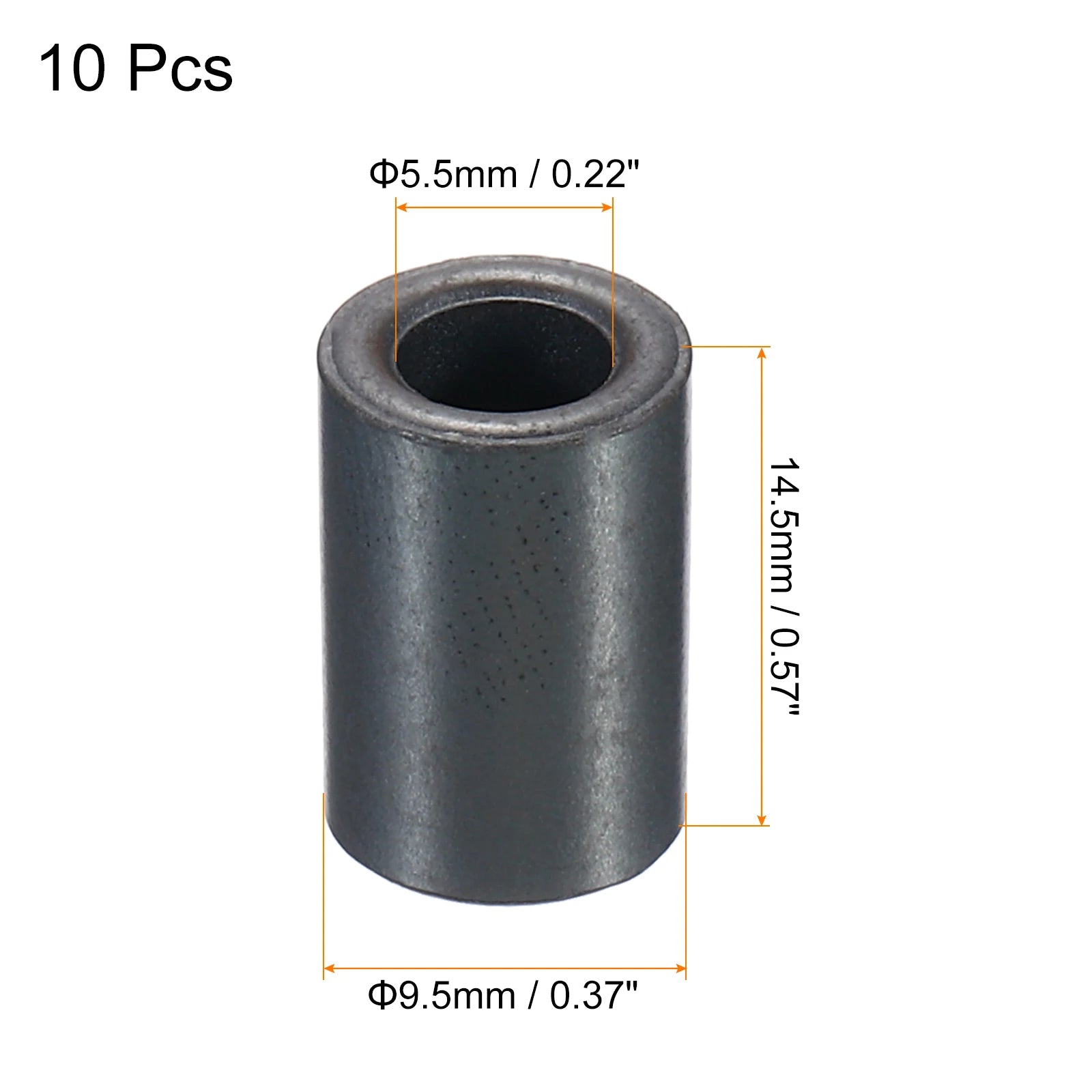 10Pcs 9.5-25mm OD Ferrite Toroid Core Transformer Inductor Coil Ring Black for EMI/RFI Filters Audio Transformers LED Lighting