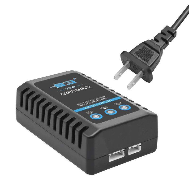 Professional 10W 20W B3 Compact Balance Charger 100 - 240V With 3 Led Light for 2S 3S 7.4V 11.1V Lithium LiPo Battery B3AC