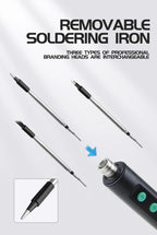 JCD Wireless Soldering Iron Portable 180-450 °C Adjustable Temperature built-in battery with 3Tip Soldering Tool Kit USB-5134