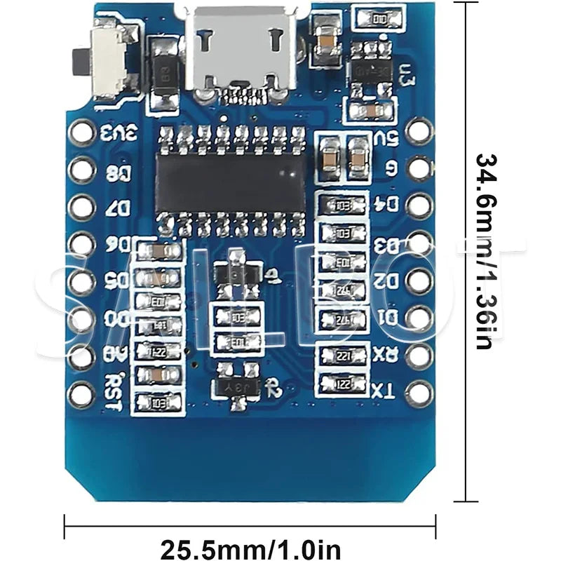 1-10PCS WeMos D1 Mini TYPE-C/Micro USB ESP8266 ESP-12F CH340G V2 Module WiFi D1 Mini Development Board 3.3V With Pin For Arduino