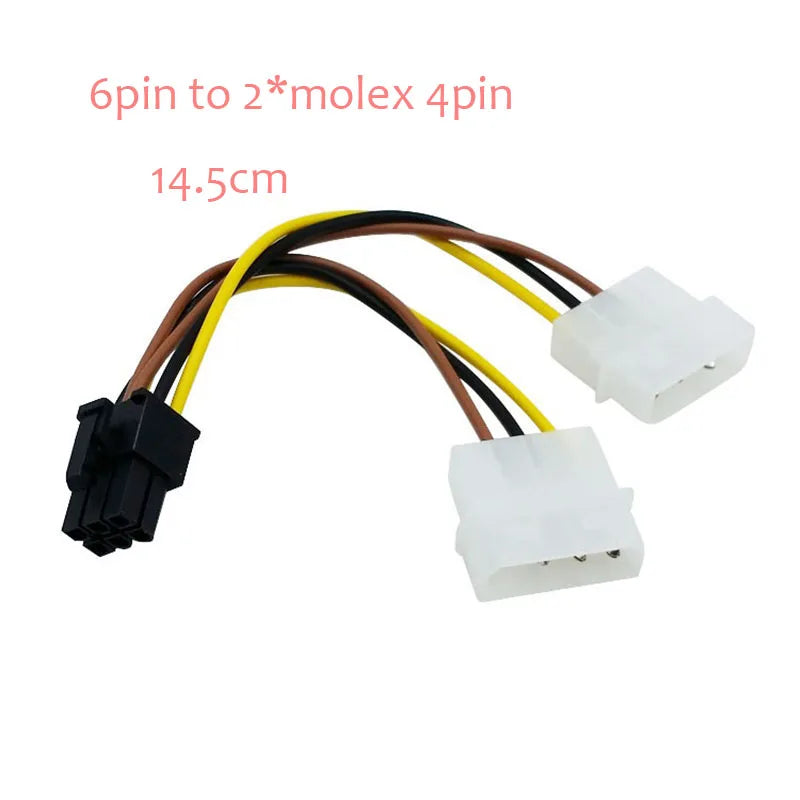 Multi Models 8Pin Adapter Splitter Power Cable 6Pin Cable 8Pin Cable SATA Cable Molex 4Pin for PCI Express GPU Video Converter