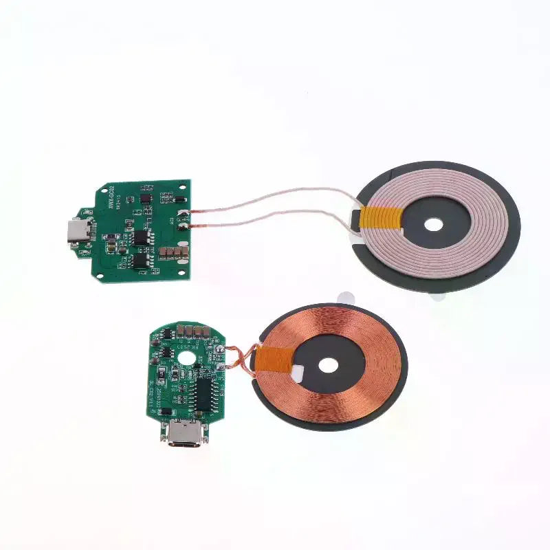 1Pcs Standard Wireless Charging TYPE-C MICRO-USB 5V 9V 15W Wireless Charger Module Transmitter PCBA Circuit Board Coil