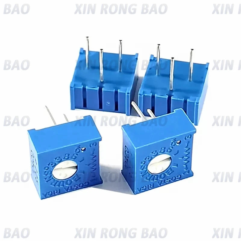 10pcs 3386P 3386 100 200 500 ohm 100R 200R 500R 1K 2K 5K 10K 20K 50K 100K 200K 500K 1M ohm Trimpot Trimmer Potentiometer