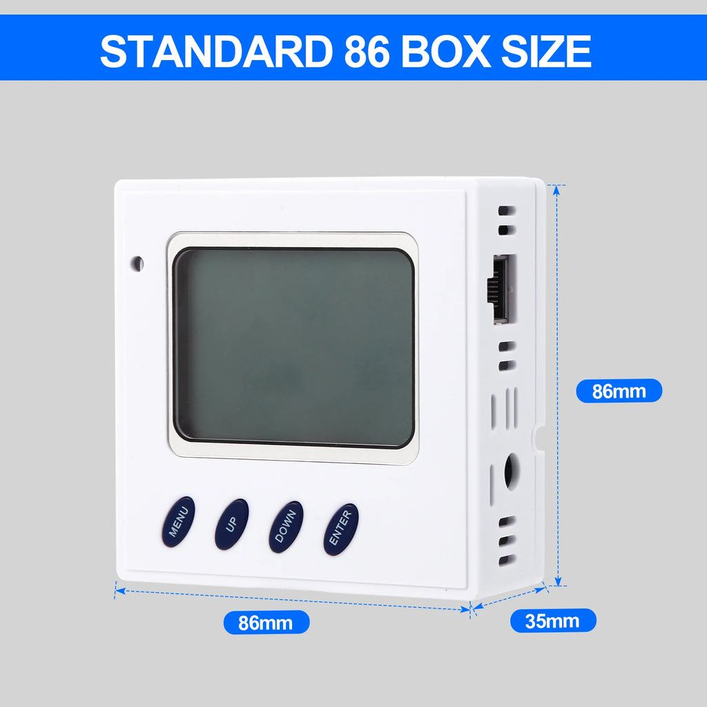 High Accuracy POE RJ45 Ethernet Temperature Humidity Sensor with Large LCD Display SNMP V1/TCP/UDP IP Network Monitoring Support