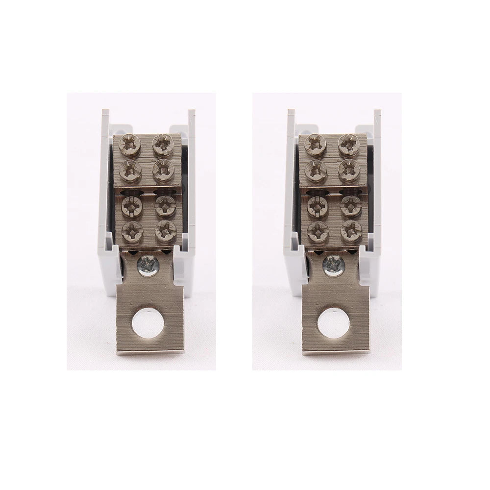 125A/250A Din Rail Terminal Block Distribution Box, 1 In 4/6 Out Power Junction Box, 10/16mm² Wire Connector for Circuit Breaker