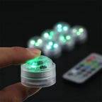 Submersible LED Lights Waterproof RGB Underwater Light For Wedding Tea Light Hot Tub Pond Pool Bathtub Aquarium Party Vase Decor