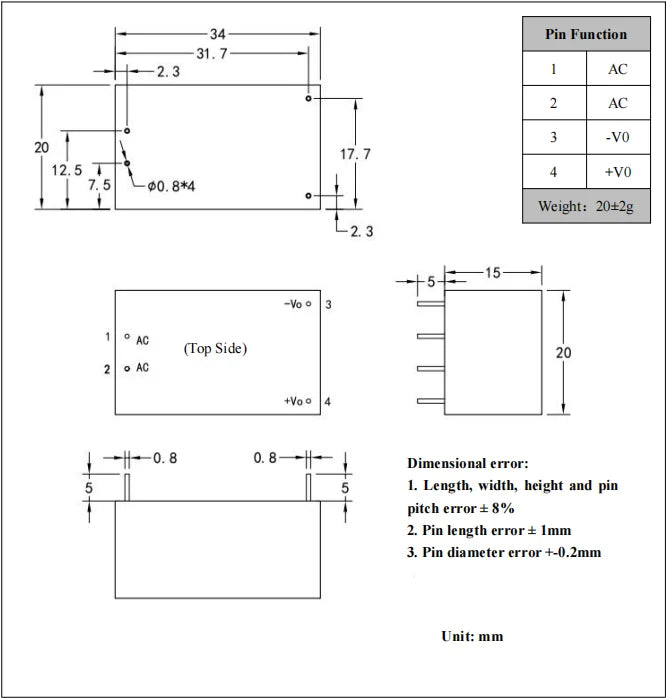 Hilink 3W 5W 10W 220V 240V 5V 12V 24V AC DC Converter HLK-PM01 NewOriginal Power Supply Module PM12 3M05B 3M05C 3M12C 5M05 10M05
